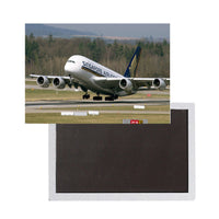 Thumbnail for Departing Singapore Airlines A380 Printed Magnet Pilot Eyes Store 