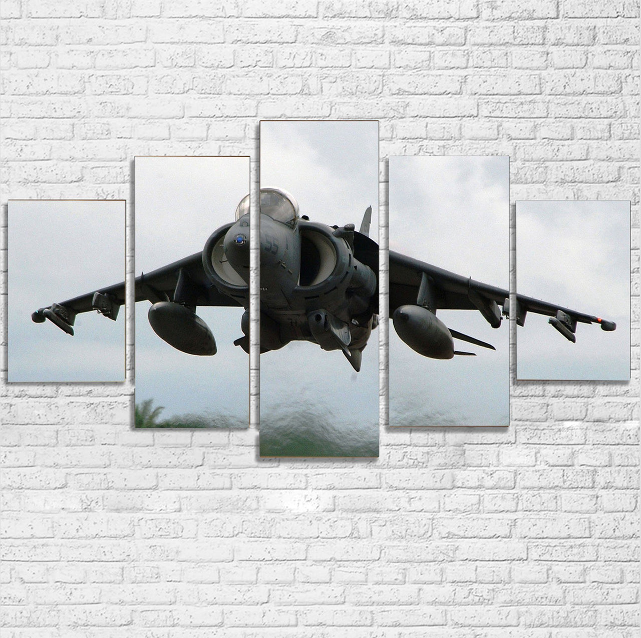 Departing Super Fighter Jet Printed Multiple Canvas Poster Aviation Shop 