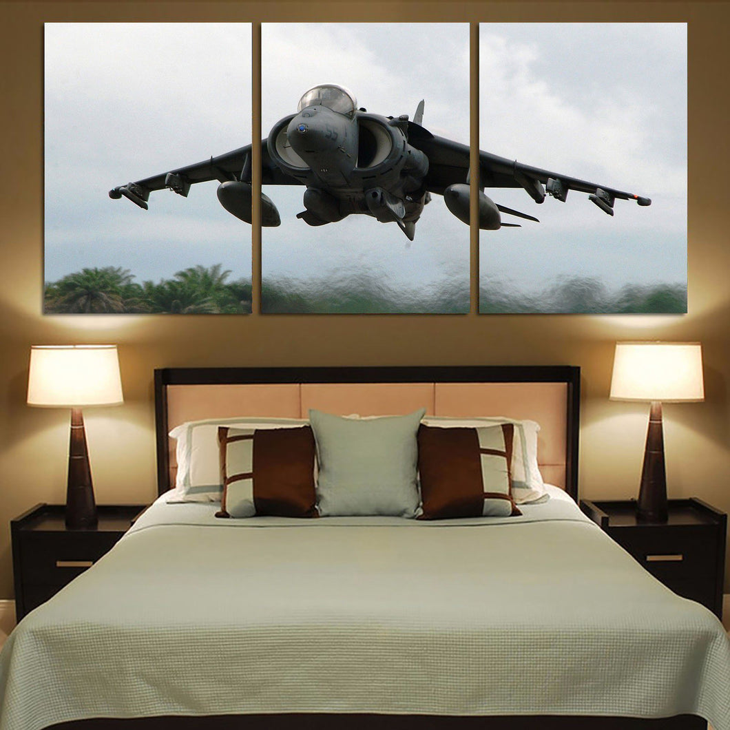 Departing Super Fighter Jet Printed Canvas Posters (3 Pieces) Aviation Shop 