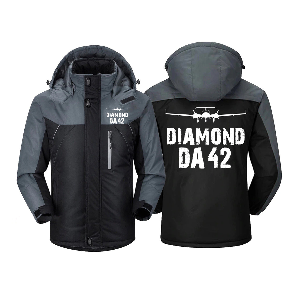Diamond DA42 & Plane Designed Thick Winter Jackets