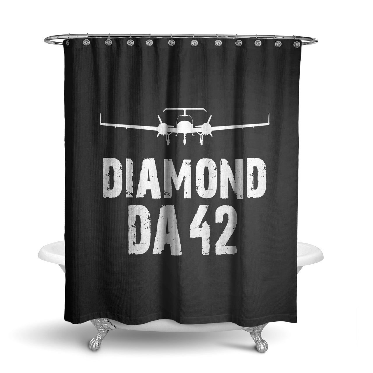 Diamond DA42 & Plane Designed Shower Curtains