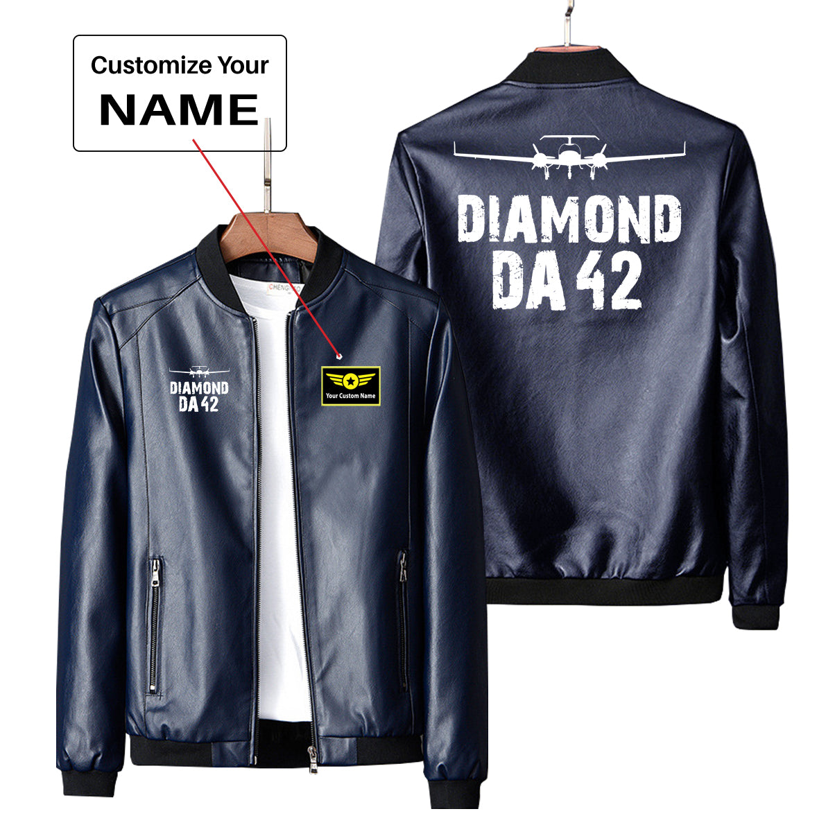 Diamond DA42 & Plane Designed PU Leather Jackets