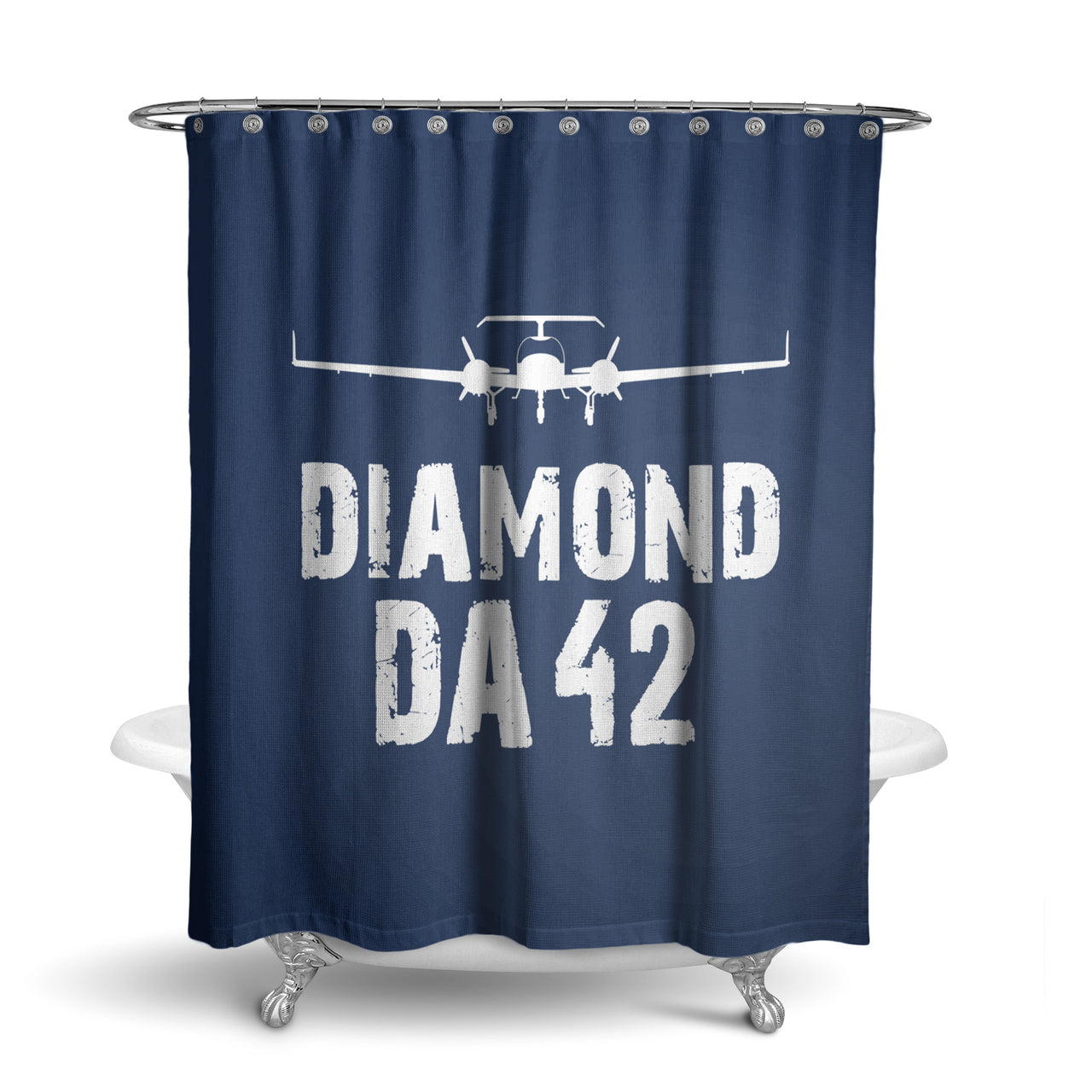 Diamond DA42 & Plane Designed Shower Curtains