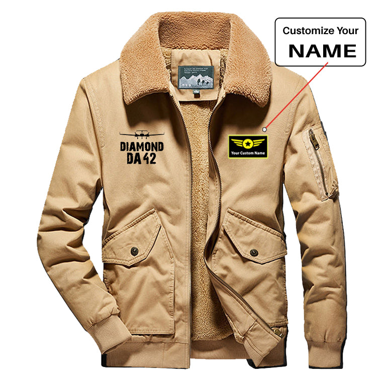 Diamond DA42 & Plane Designed Thick Bomber Jackets