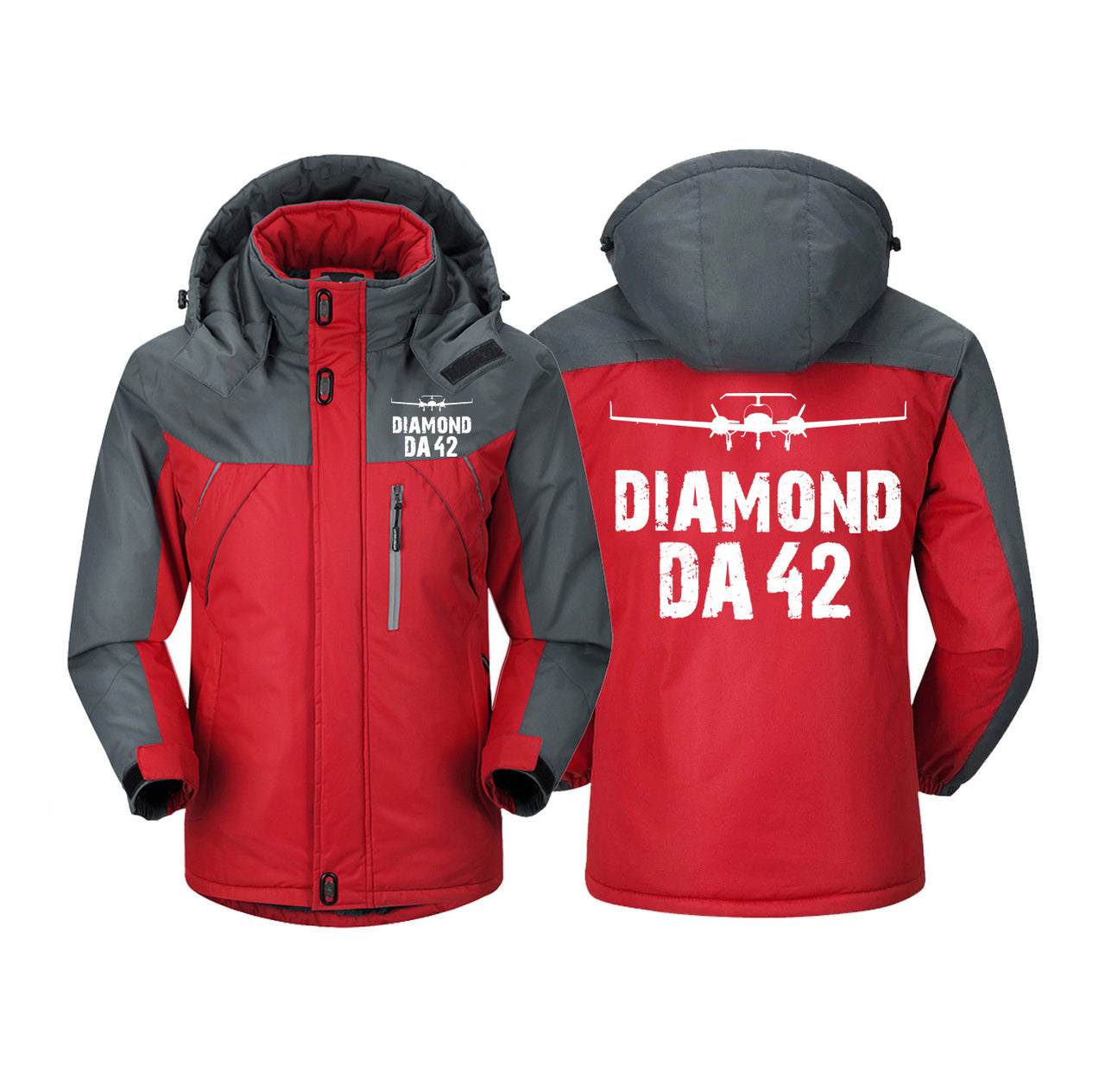 Diamond DA42 & Plane Designed Thick Winter Jackets