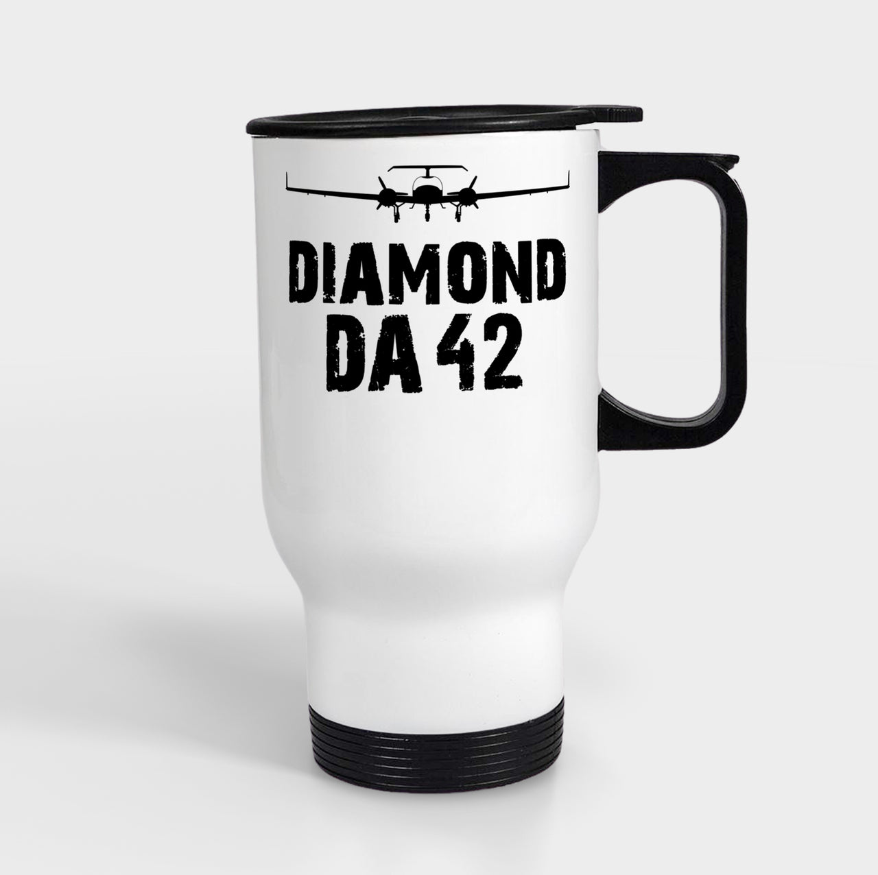 Diamond DA42 & Plane Designed Travel Mugs (With Holder)