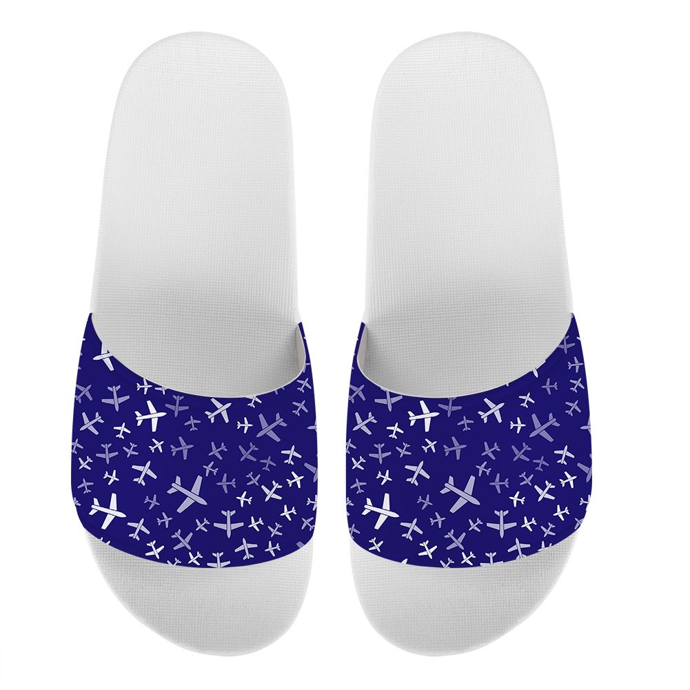 Different Sizes Seamless Airplanes Designed Sport Slippers