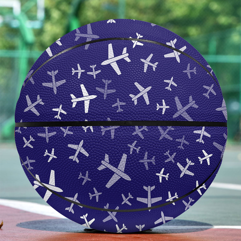 Different Sizes Seamless Airplanes Designed Basketball