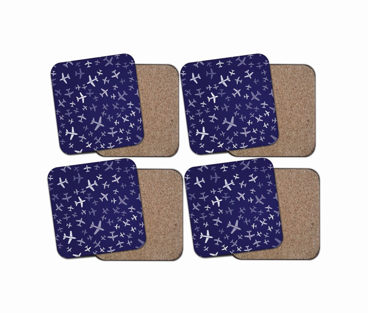 Different Sizes Seamless Airplanes Designed Coasters