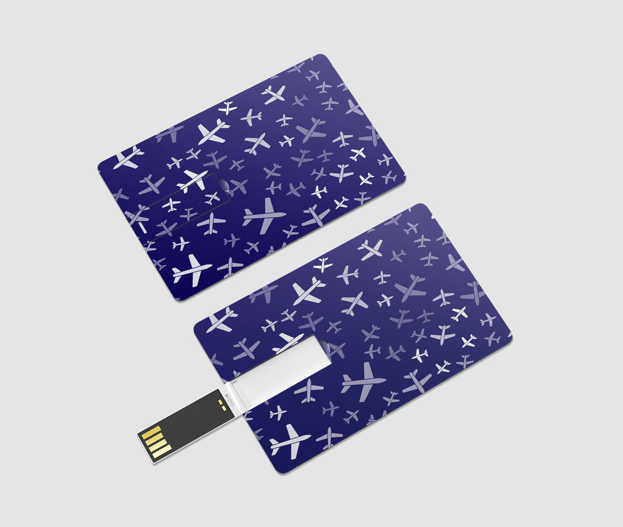 Different Sizes Seamless Airplanes Designed USB Cards