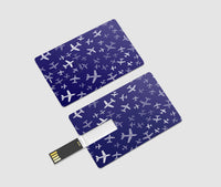 Thumbnail for Different Sizes Seamless Airplanes Designed USB Cards