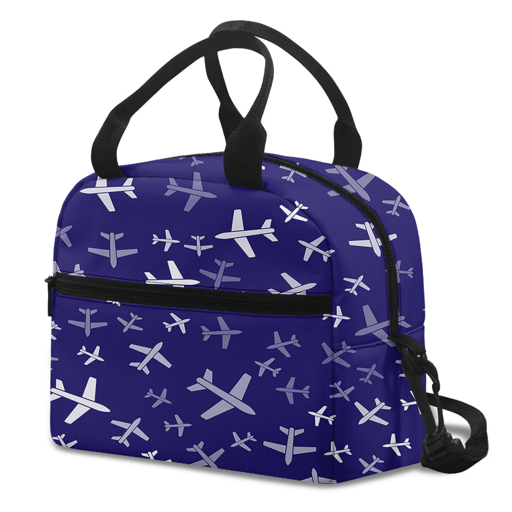 Different Sizes Seamless Airplanes Designed Lunch Bags