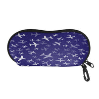 Thumbnail for Different Sizes Seamless Airplanes Designed Glasses Bag