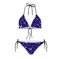 Thumbnail for Different Sizes Seamless Airplanes Designed Triangle Bikini