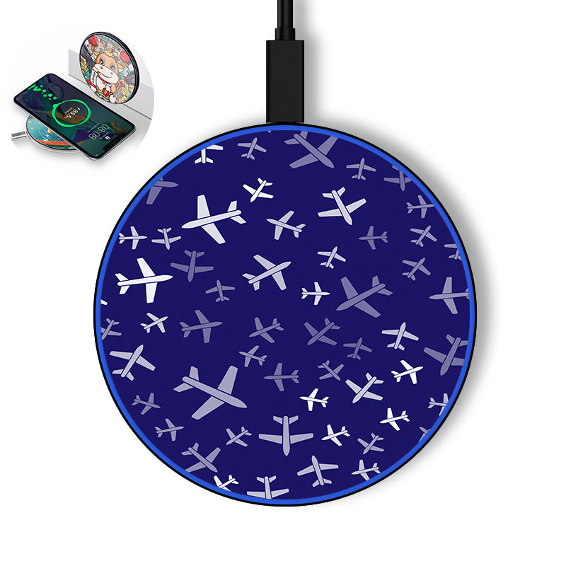 Different Sizes Seamless Airplanes Designed Wireless Chargers