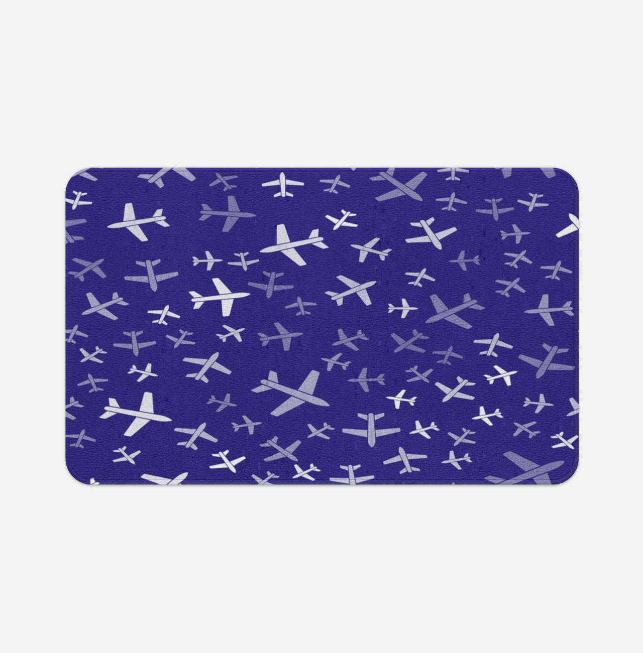 Different Sizes Seamless Airplanes Designed Bath Mats