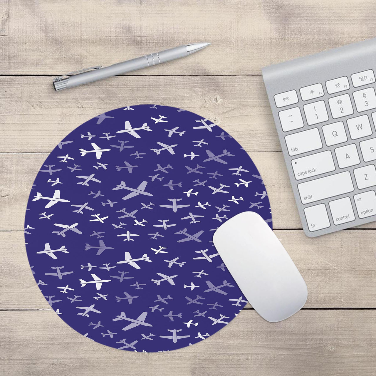 Different Sizes Seamless Airplanes Designed Mouse Pads
