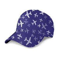 Thumbnail for Different Sizes Seamless Airplanes Designed 3D Peaked Cap