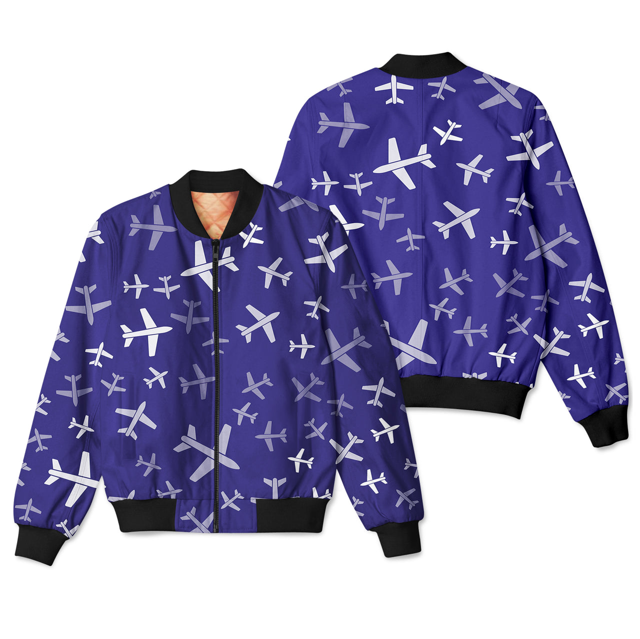 Different Sizes Seamless Airplanes Designed 3D Pilot Bomber Jackets