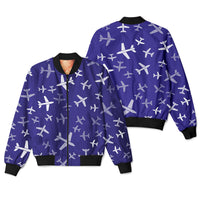 Thumbnail for Different Sizes Seamless Airplanes Designed 3D Pilot Bomber Jackets