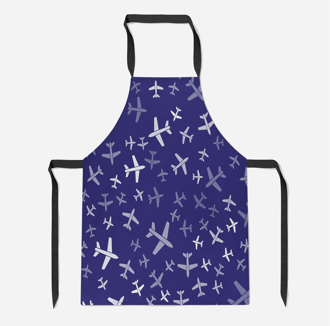 Different Sizes Seamless Airplanes Designed Kitchen Aprons