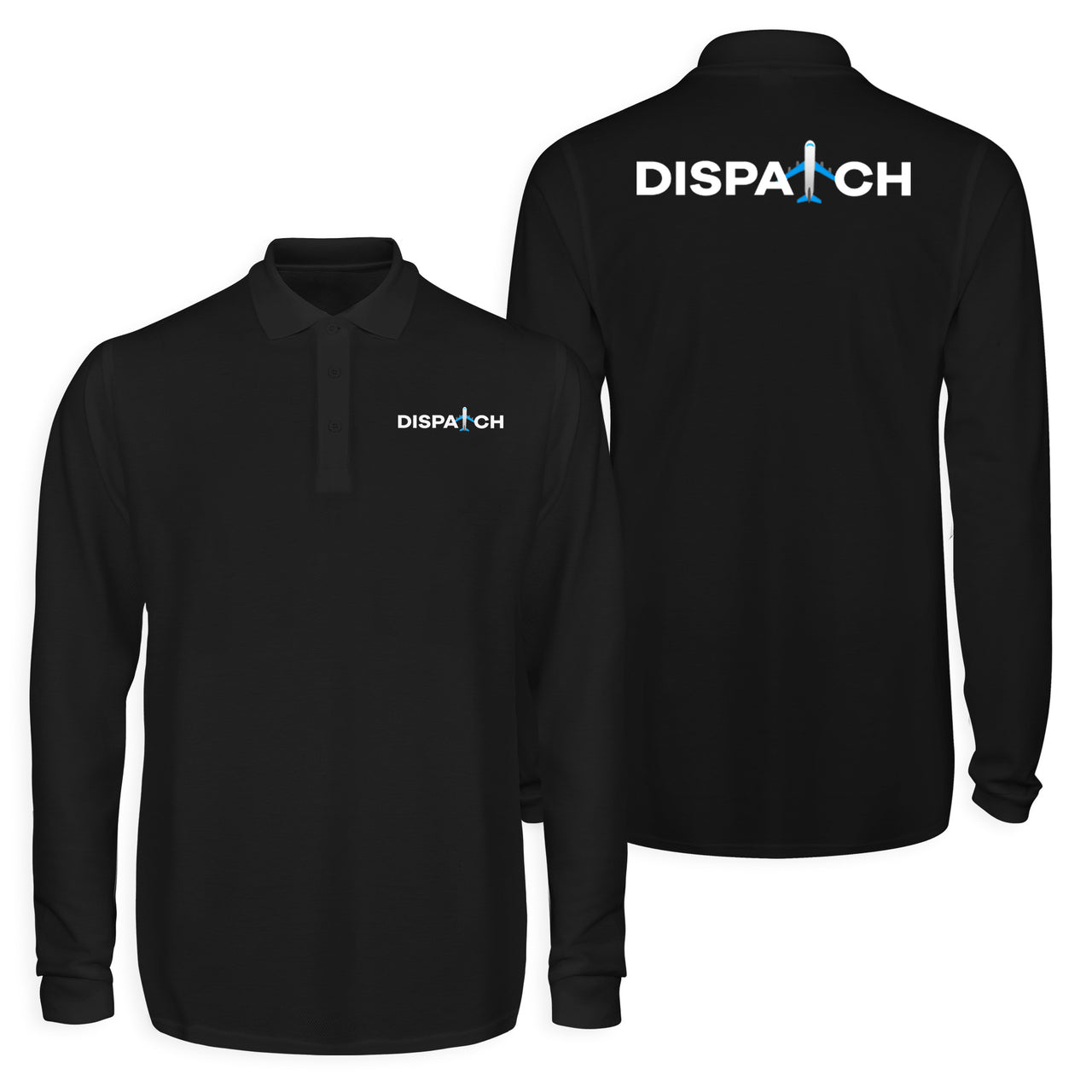 Dispatch Designed Long Sleeve Polo T-Shirts (Double-Side)