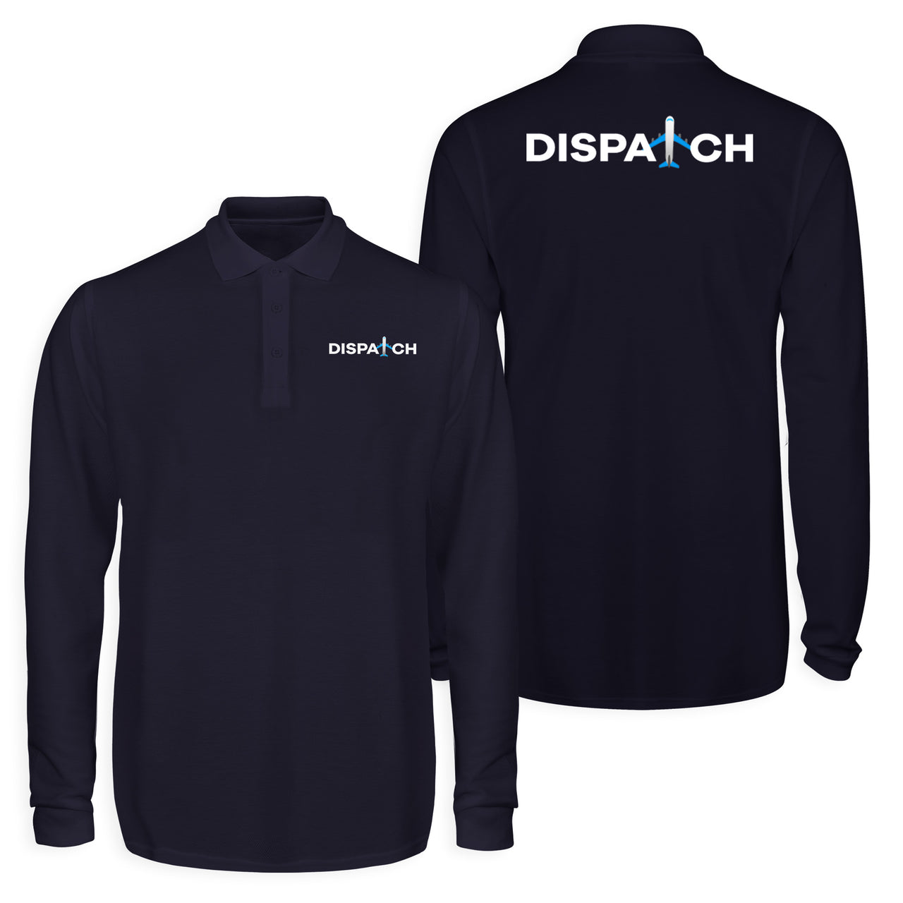 Dispatch Designed Long Sleeve Polo T-Shirts (Double-Side)
