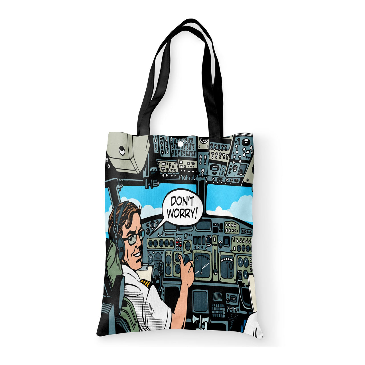 Don't Worry Thumb Up Captain Designed Tote Bags