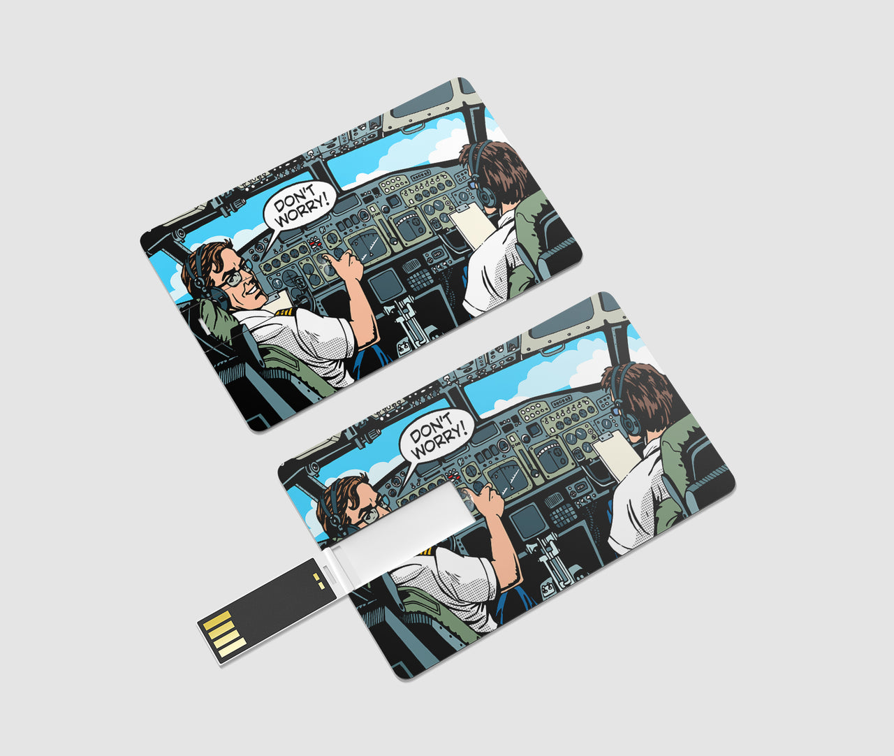 Don't Worry Thumb Up Captain Designed USB Cards