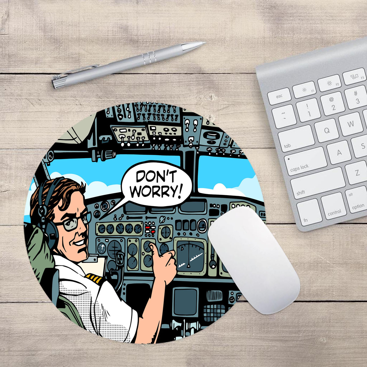 Don't Worry Thumb Up Captain Designed Mouse Pads