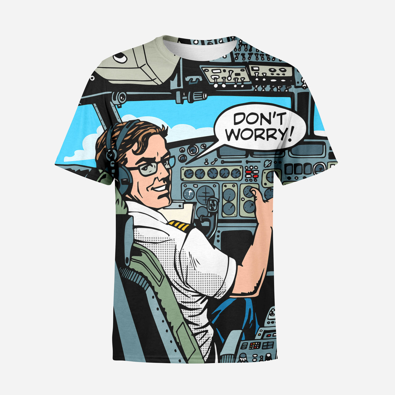 Don't Worry Thumb Up Captain Printed 3D T-Shirts