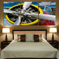 Thumbnail for Double-Decker Airplane's Propeller Printed Canvas Posters (3 Pieces) Aviation Shop 