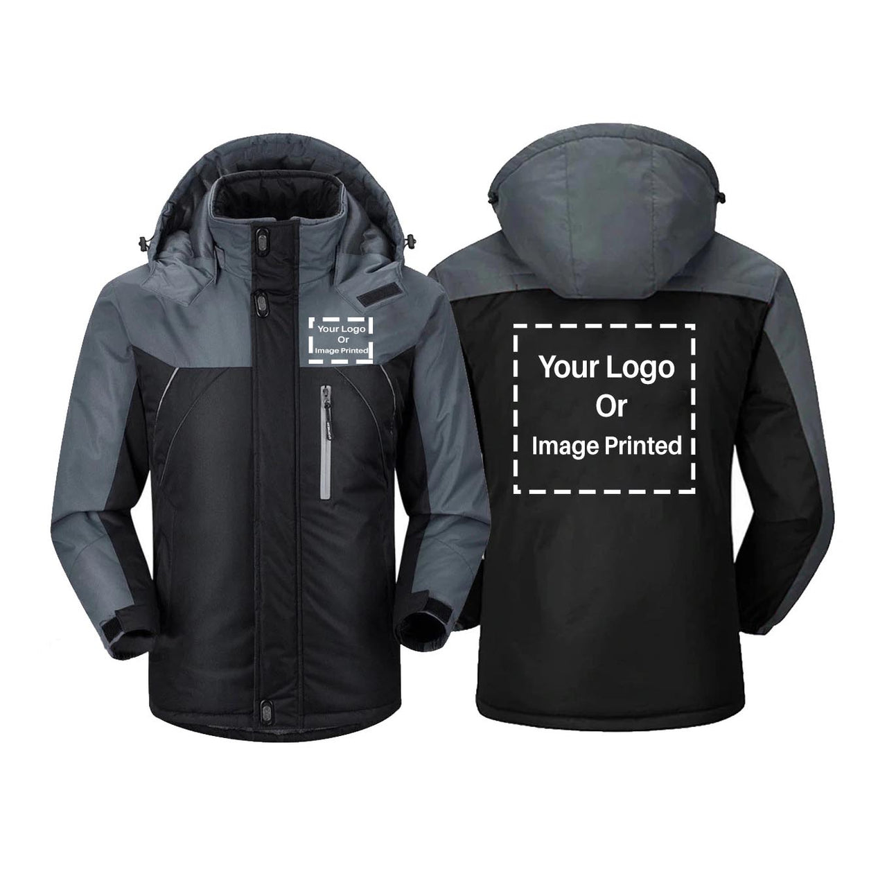 Your Custom Logo(s) Designed Thick Winter Jackets