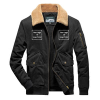 Thumbnail for Custom DOUBLE LOGO Designed Thick Bomber Jackets