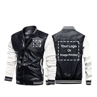Thumbnail for Custom TWO LOGOS Stylish Leather Bomber Jackets