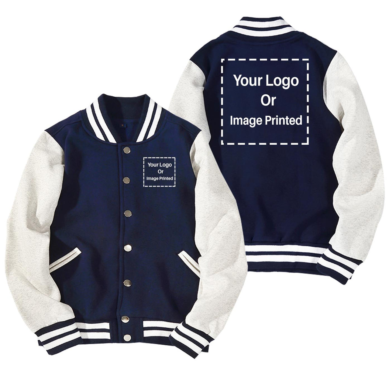 Custom Double LOGO Designed Baseball Style Jackets