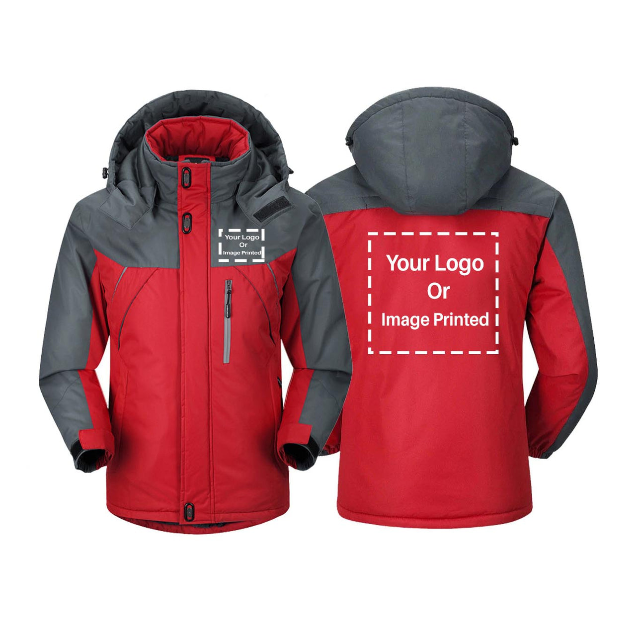 Your Custom Logo(s) Designed Thick Winter Jackets