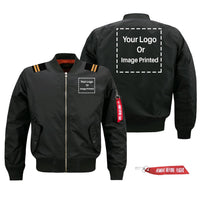 Thumbnail for Custom Double LOGO & EPAULETTES Designed Pilot Jackets