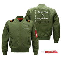 Thumbnail for Custom Double LOGO & EPAULETTES Designed Pilot Jackets