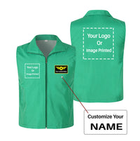 Thumbnail for Custom Name with DOUBLE LOGO Designed Thin Style Vests