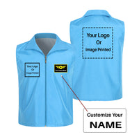 Thumbnail for Custom Name with DOUBLE LOGO Designed Thin Style Vests