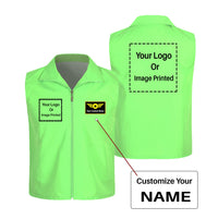 Thumbnail for Custom Name with DOUBLE LOGO Designed Thin Style Vests