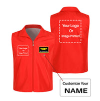 Thumbnail for Custom Name with DOUBLE LOGO Designed Thin Style Vests