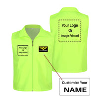 Thumbnail for Custom Name with DOUBLE LOGO Designed Thin Style Vests
