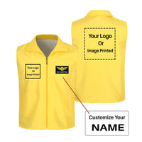 Thumbnail for Custom Name with DOUBLE LOGO Designed Thin Style Vests
