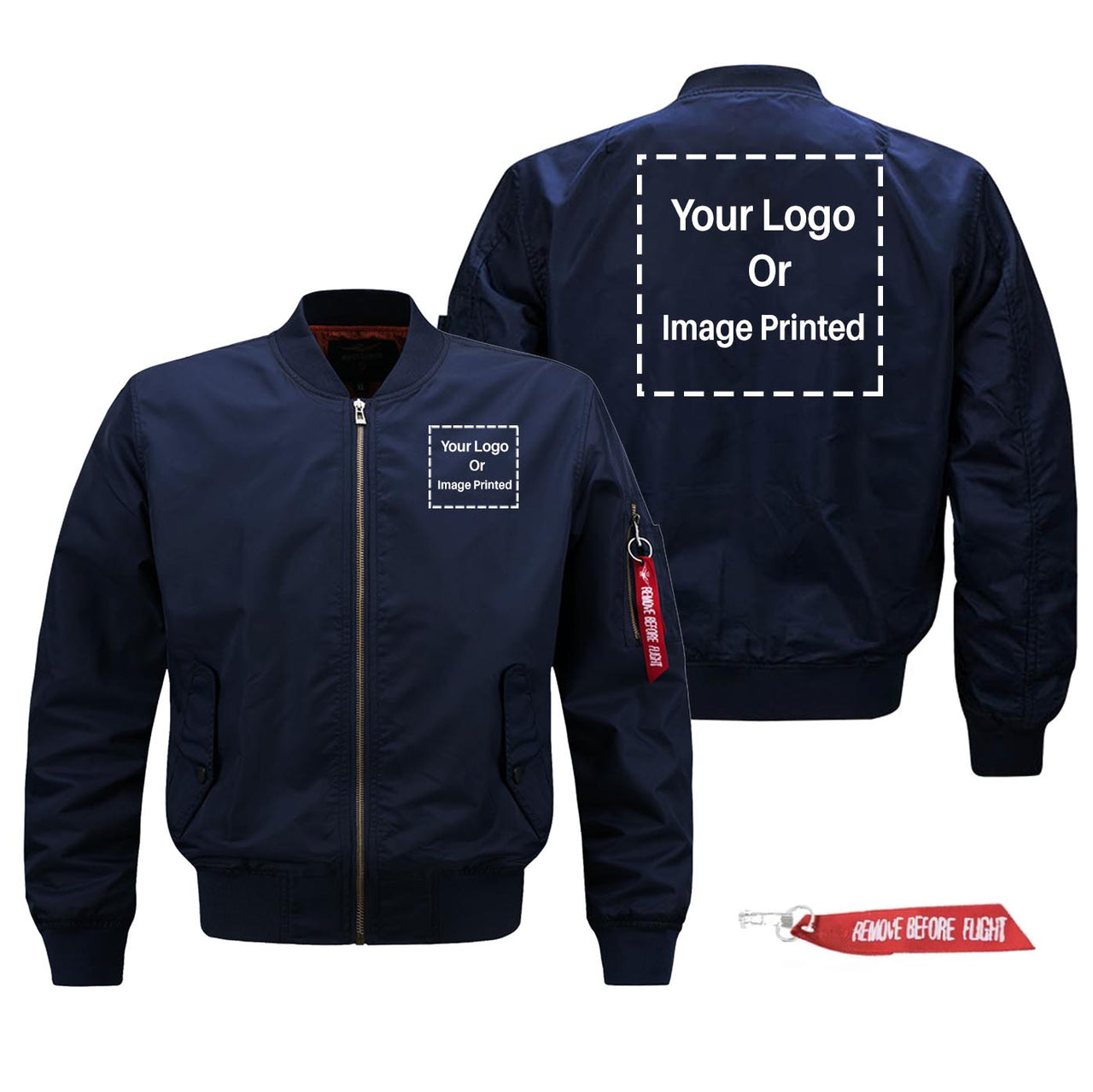 Double Side Your Custom Logos Designed Pilot Jackets