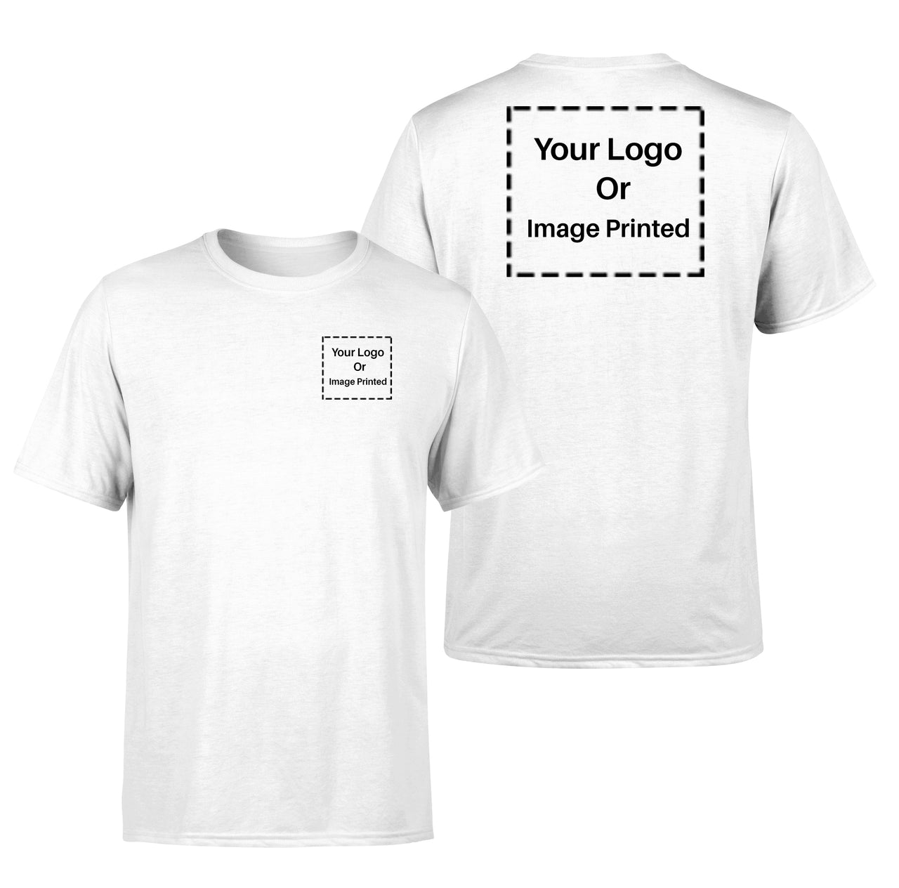 Custom Double Logo (SMALL) Designed T-Shirts