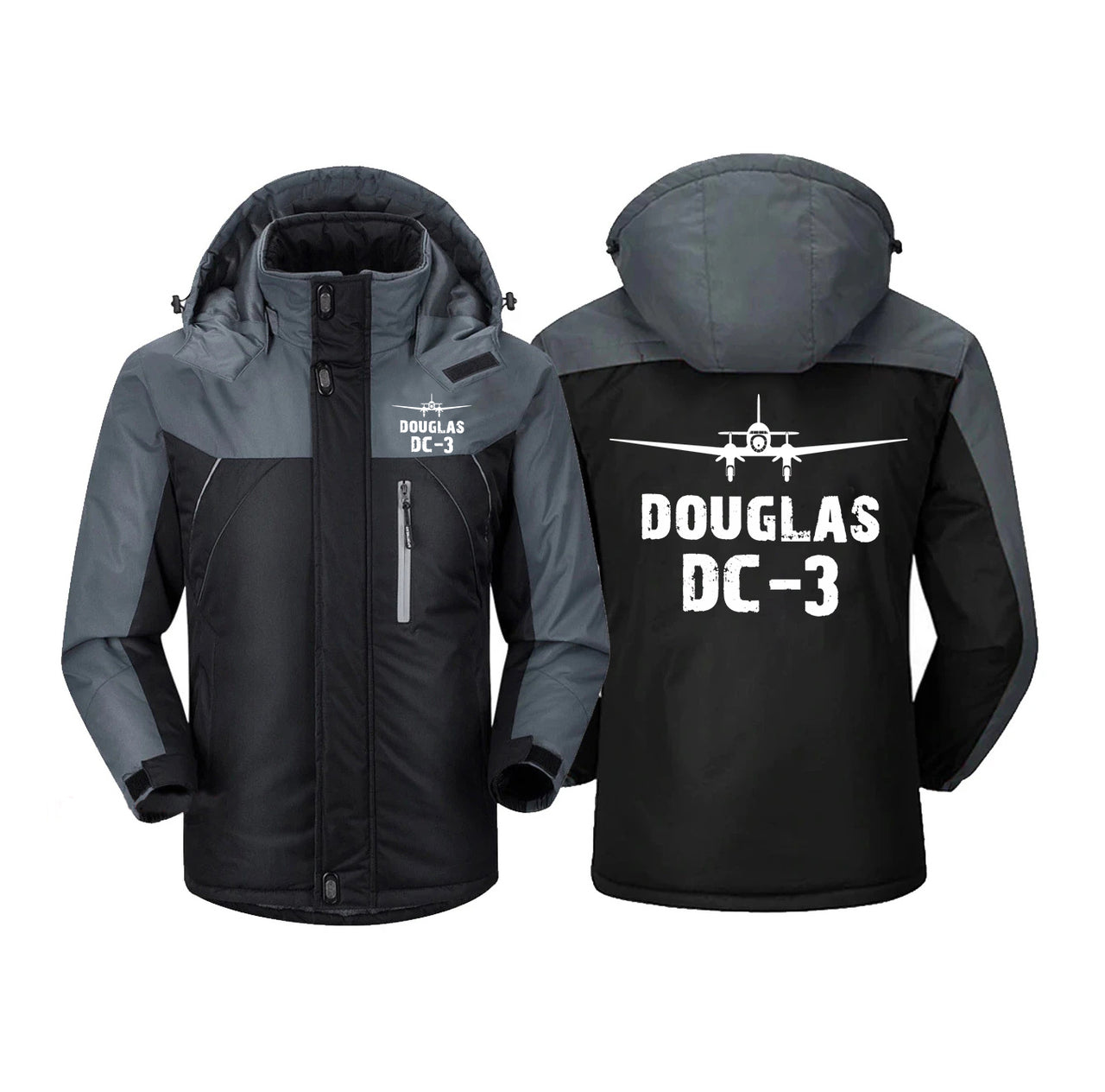 Douglas DC-3 & Plane Designed Thick Winter Jackets