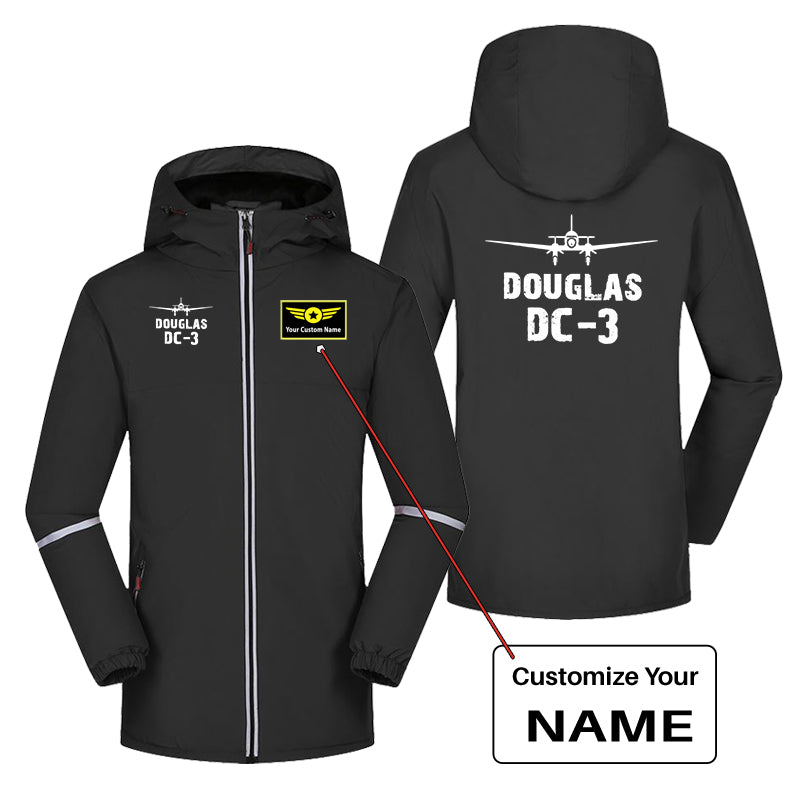 Douglas DC-3 & Plane Designed Rain Coats & Jackets