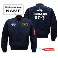 Thumbnail for Douglas DC-3 Silhouette & Designed Pilot Jackets (Customizable)